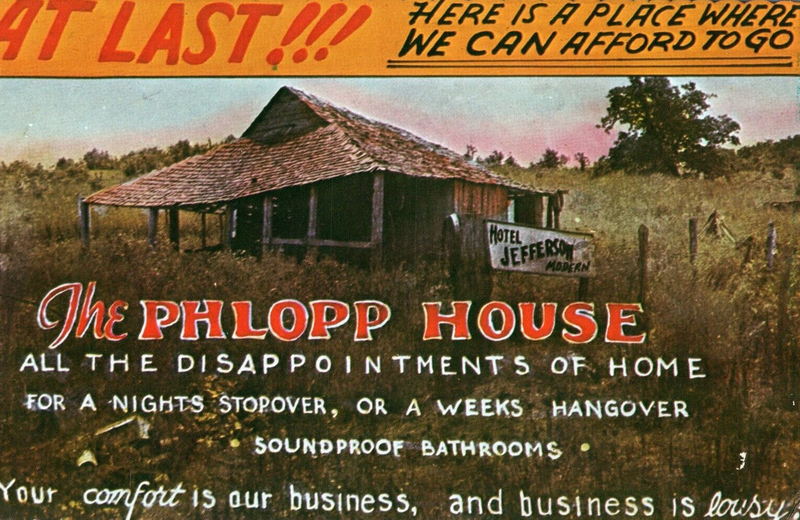 The Phlopp House (Hotel Jefferson) - Vintage Postcard (newer photo)